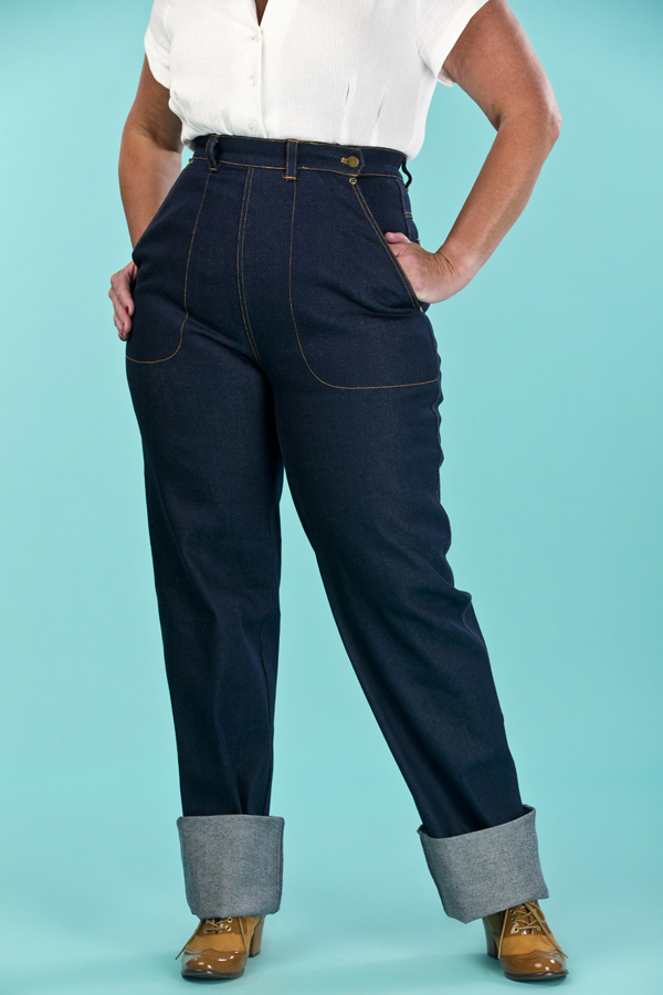 emmydesign the Norma Jean jeans. navy heavy denim