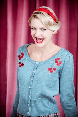 PL 2502 the cheeky cherry cardigan