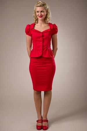 PW 1601001 the curvy ruffle jacket. Front