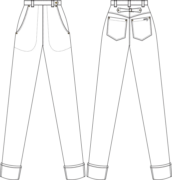 emmydesign - the Norma Jean jeans. navy heavy denim