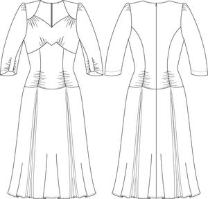 emmydesign - the glory of the past dress. petroleum chiffon
